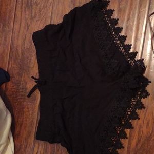 Lace black shorts
